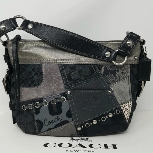 Coach patchwork black leather bag - Picture 1 of 8